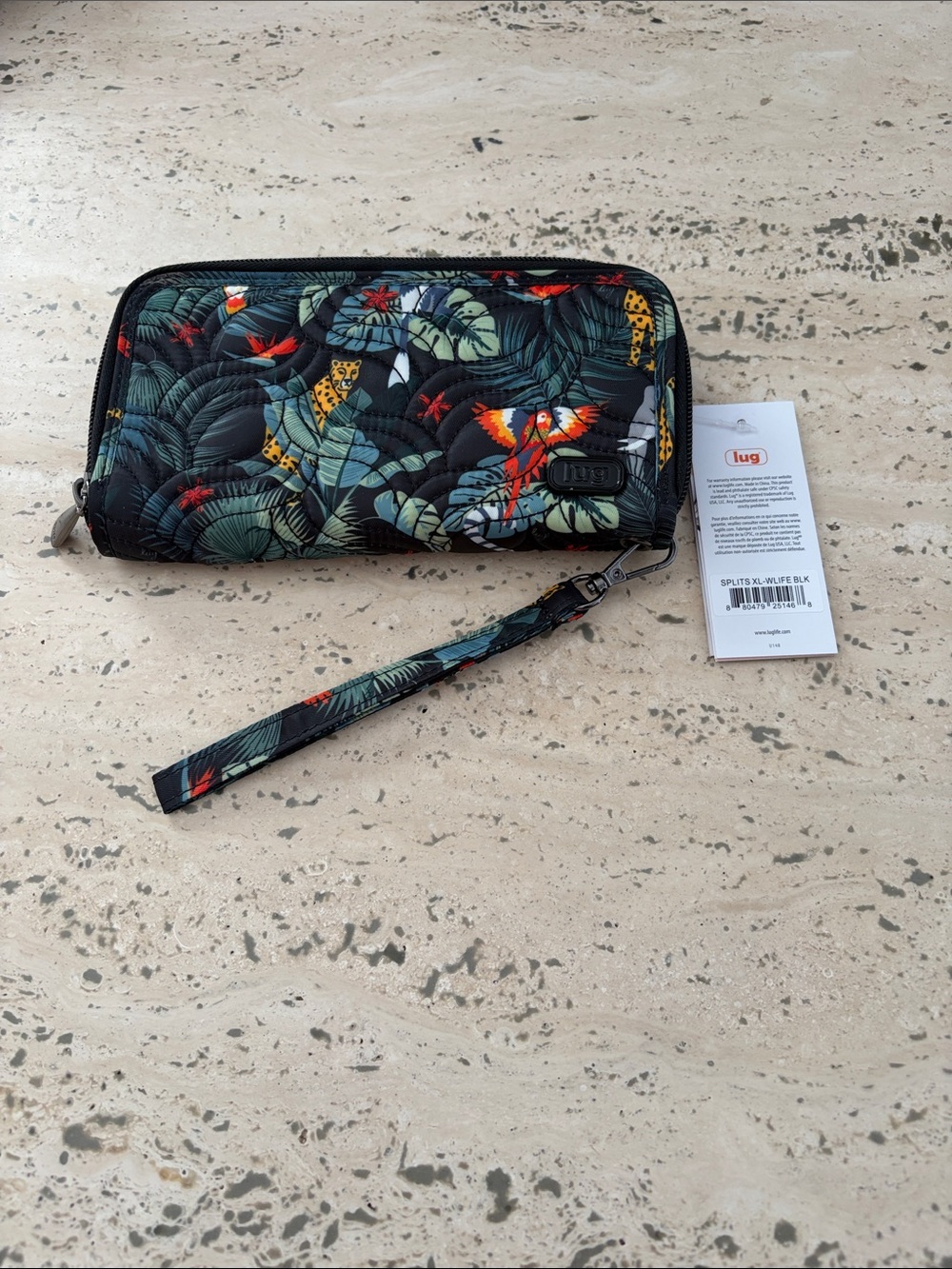 Lug Splits XL Wristlet RFID Wallet Wildlife Black